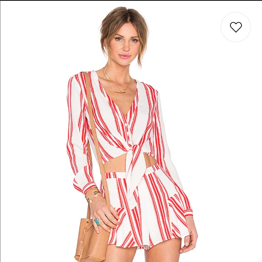 Revolve Carmine Striped Top - SOLD OUT